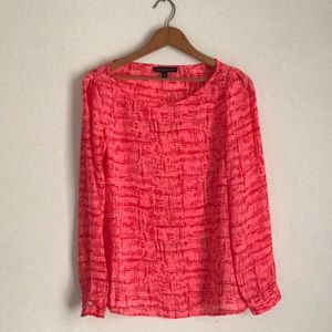 Banana Republic Blouse: long sleeve & semi-sheer